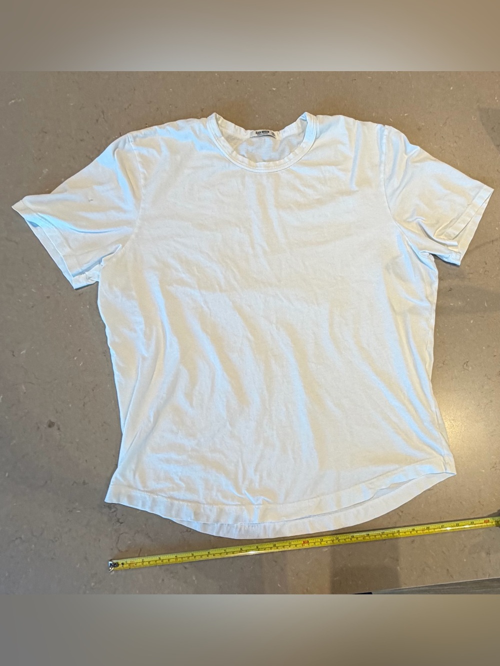 Buck Mason Women’s White Tee - T-Shirt Simple Capsule Basic Crew Curved Hem XL
